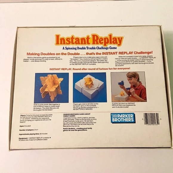 Vintage 1987 Instant Replay A Spinning Double Trouble Challenge Game Parker Bros - Picture 5 of 15